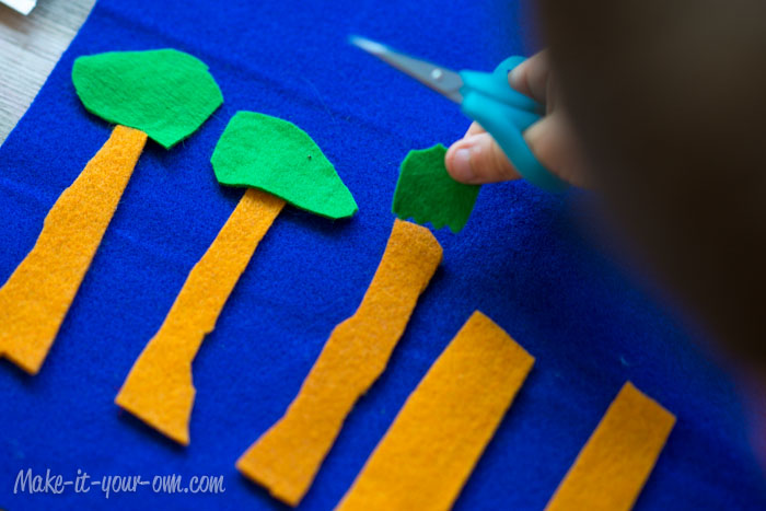 Kid Designed Playmat: Gluing from make-it-your-own.com