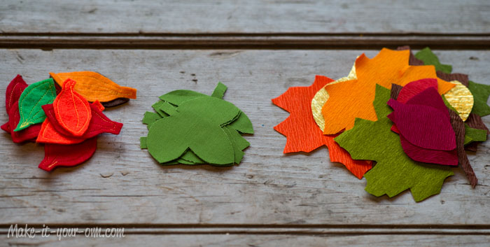 Fall Fun: Traced Leaves- Wall Hanging from make-it-your-own.com (Art, crafts and activities for kids)