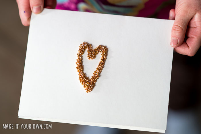 Valentine Heart Beaded Cards from make-it-your-own.com (Activities & Crafts for Kids)