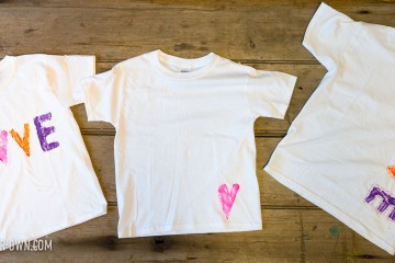 Valentine's Day Cardboard Stamped T-shirts from make-it-your-own.com (Crafts & Activities for Kids)