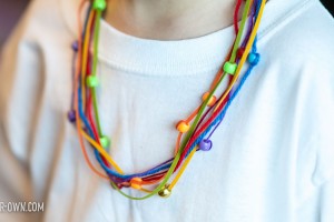 Multi-Strand Rainbow Necklace from make-it-your-own.com (Crafts & activities for kids)
