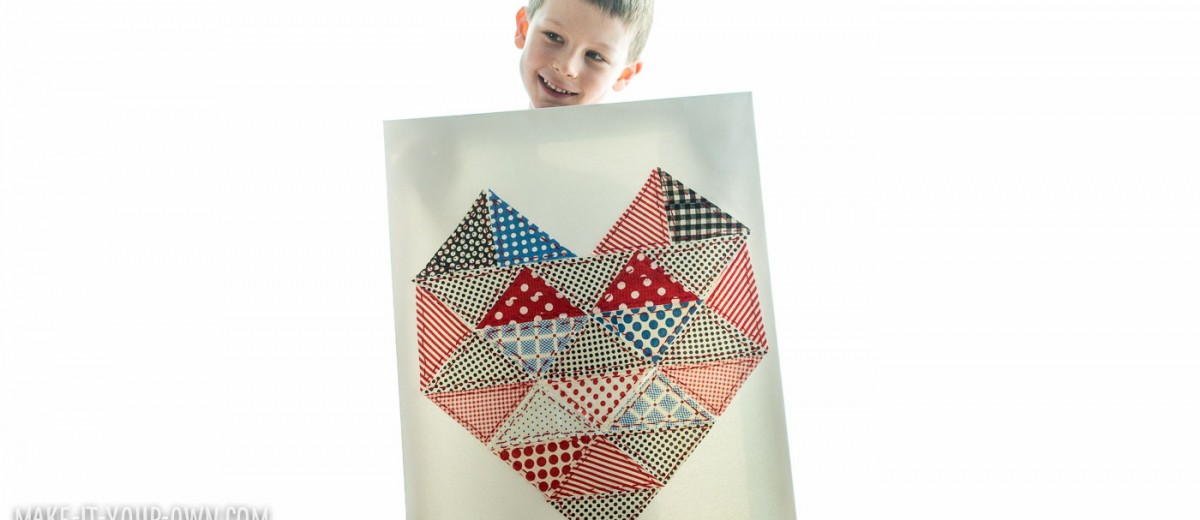 Patchwork Heart Wall Hanging from make-it-your-own.com (Crafts & activities for kids)