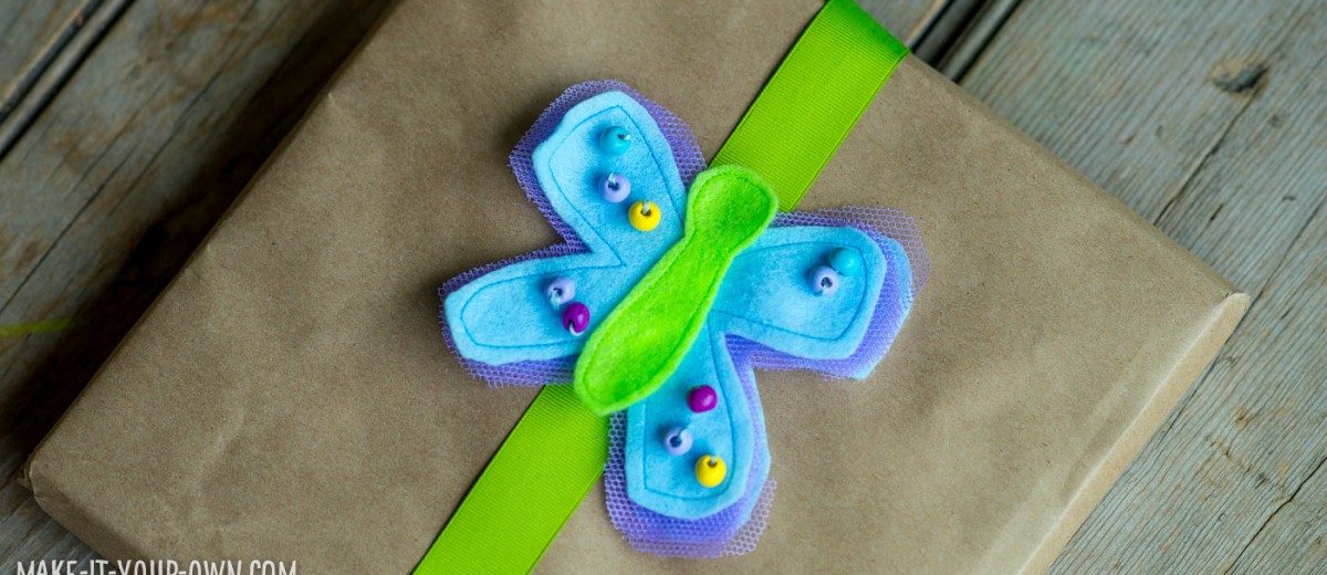Butterfly Present Toppers from make-it-your-own.com (Craft & activities for kids)