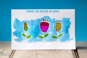 Flower Thank You Card (perfect for teachers, instructors and leaders) from make-it-your-own.com (Crafts & Activities for Kids)