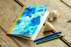 Underwater Notebooks with Correction Pen Resists with make-it-your-own.com (Crafts & activities for kids)