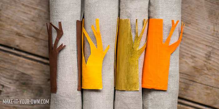 Thanksgiving: Tree Napkin Rings (using paper rolls!) with make-it-your-own.com (Crafts & activities for kids!)