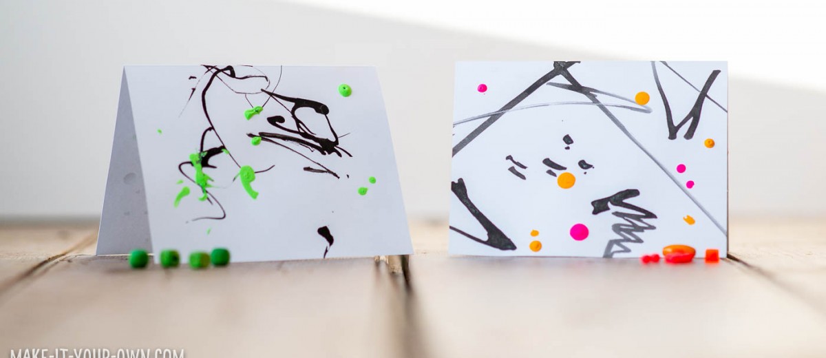 Stick and Drip Painting with make-it-your-own.com (Creative ideas for kids)
