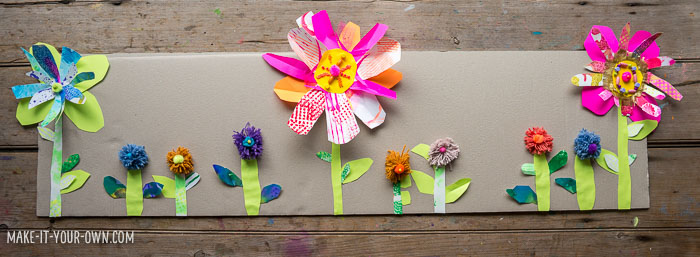 Collage Paper Flower Garden with make-it-your-own.com (Creative activities for kids!)