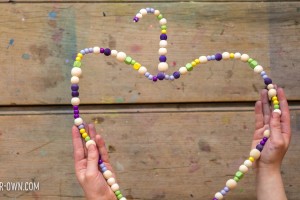 Beaded Heart Hanger: Use your fine motor skills to create this Valentine decoration!