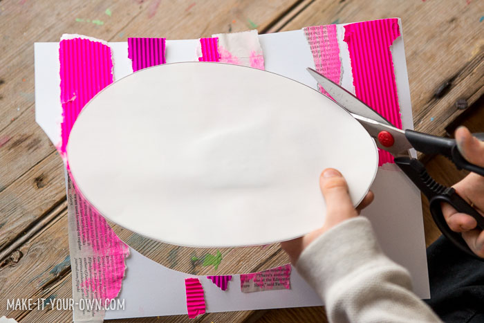 Collage Easter Eggs:  Use painted newspaper, corrugated paper and paintings to create this unique Easter art activity.  