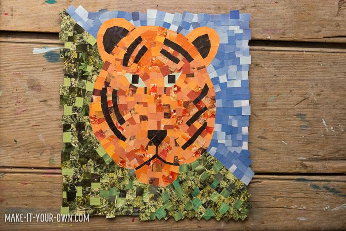 Magazine Mosaics:  Re-use old magazines to create magazine tile pieces to create an image!