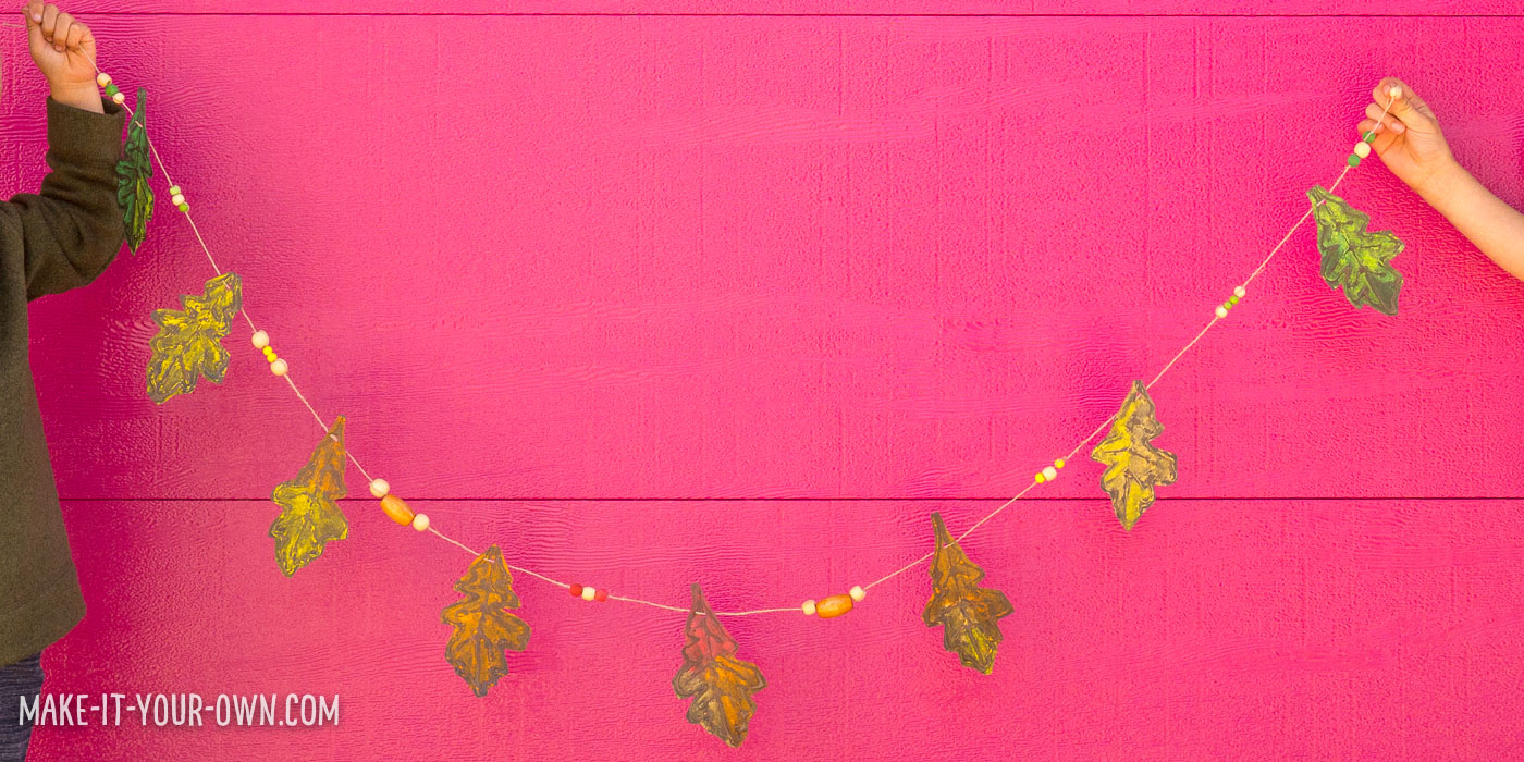 » Chalk Pastel Leaf Garland
