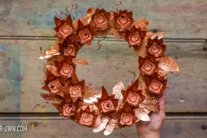 Recycled Metallic Wreath- perfect for the holidays: Thanksgiving & Christmas!