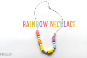Rainbow Clay Necklace: Perfect for St. Patrick's Day!