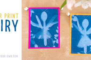 SOALR PRINT FAIRIES: Use solar paper, the sun and found/nature objects to create a fairy!