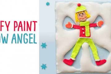 Make yourself with Crayola model magic and puffy paint to create this winter art piece! This craft is a great way to get children working with different types of clay and makes a perfect Christmas gift! #snowangel #snowangelcraft #wintercraft #winterart #wintercraftforkids #winterartforkids #christmascraft #christmasart #christamsartforkids #christmascraftforkids #modelmagic #crayolamodelmagic #kidscrafts #kidsart #childrensart #childrenscraft #puffypaint
