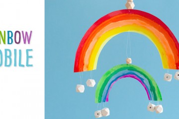 Rainbow Mobile: Make this mobile or wall hanging with our free printable. This St. Patrick's Day craft is one that you can colour, paint, collage etc. using whatever crafting materials you have on hand. If you make this rainbow craft, we'd love to see what you've done with yours!