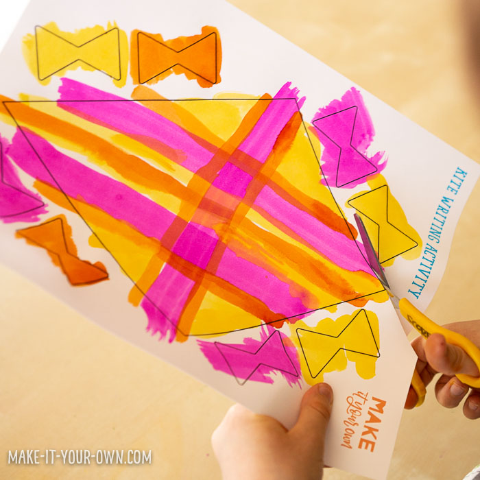 Kite Writing Activity for Kids:  We provide you a planning template and kite template to create a booklet to write a story about a kite! 