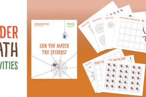 Using the printables, children can practise these math skills through a Halloween theme: - Counting within a 10 frame - Patterning - Sorting (by size and colour) - Adding through a "Roll and Count" game and matching through attributes. And an activity just for fun: spider tic tac toe!