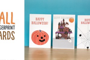 Fall Fingerprint Cards: We provide you the templates to make cards with your child's fingerprints for Thanksgiving and Halloween! This is a personal way to say hello to Grandma and Grandpa, for friends and neighbours! This simple seasonal craft allows children to practise their writing skills in meaningful ways! #fallcraft #thanksgivingcraft #halloweencraft