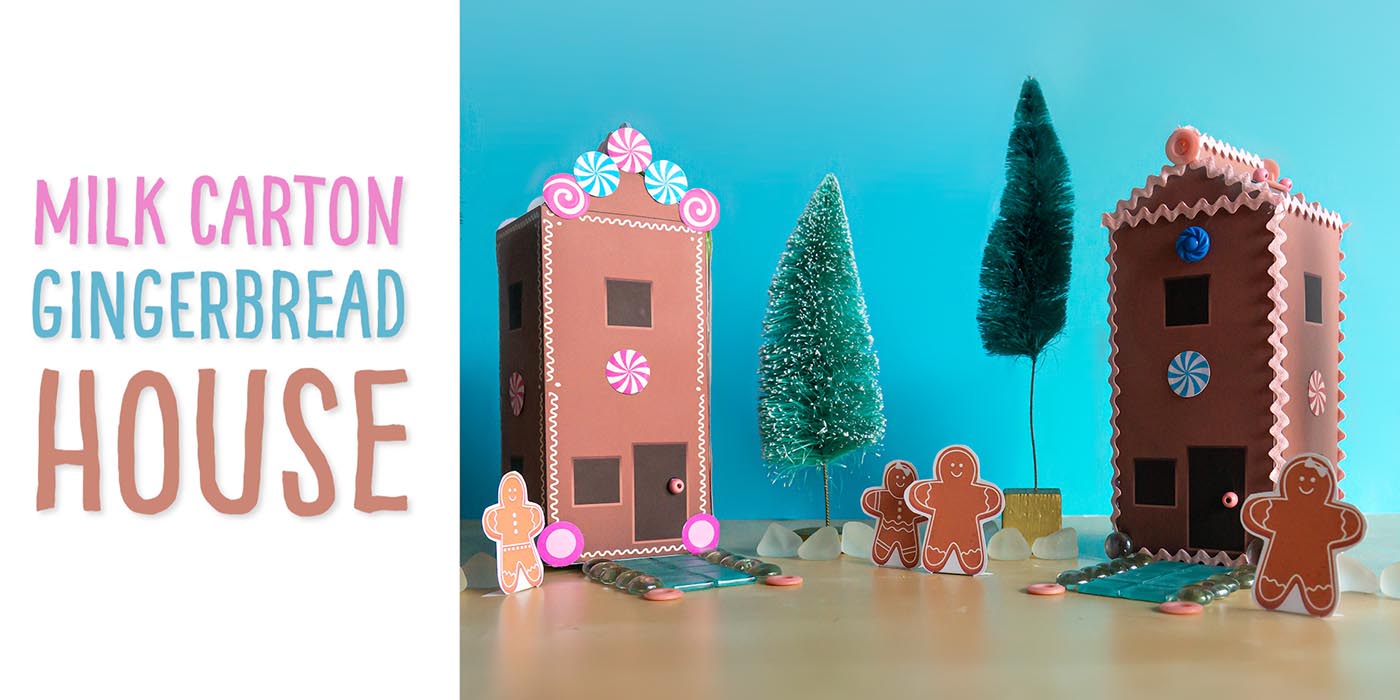 How to Make A Milk Carton Gingerbread House (With Free Printable!)