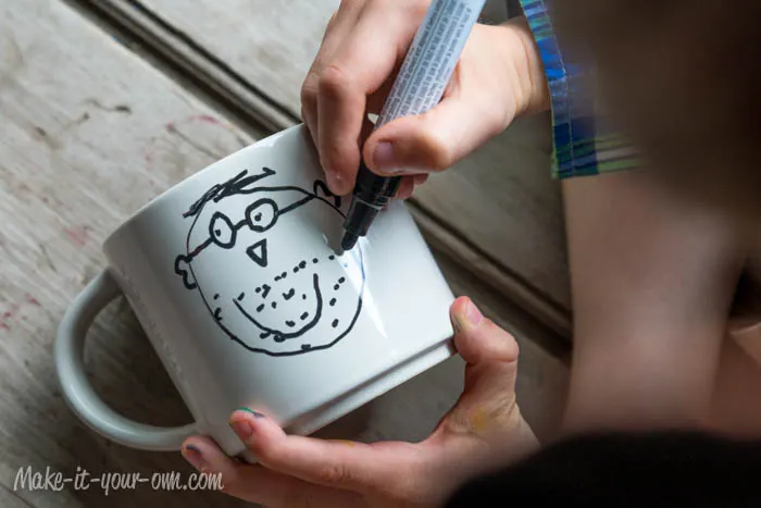 Secret Message Mug: Drawing Dad
