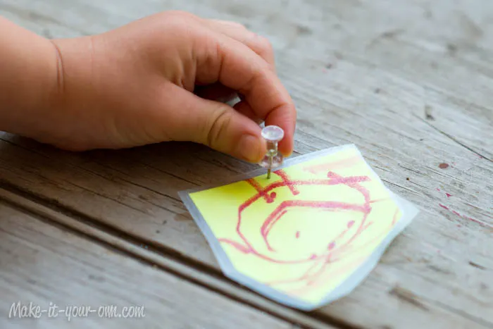 Kid Artwork Mobile: Poking Holes from make-it-your-own.com