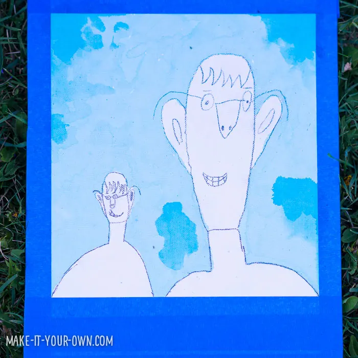 Polaroid Portraits (perfect for Father's Day!) from make-it your-own.com (Crafts & Activities for Kids)