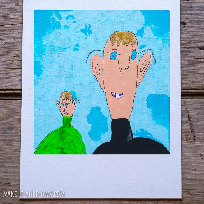Polaroid Portraits (perfect for Father's Day!) from make-it your-own.com (Crafts & Activities for Kids)