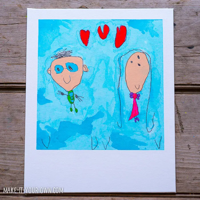 Polaroid Portraits (perfect for Father's Day!) from make-it your-own.com (Crafts & Activities for Kids)