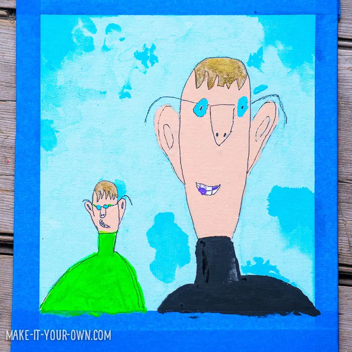 Polaroid Portraits (perfect for Father's Day!) from make-it your-own.com (Crafts & Activities for Kids)