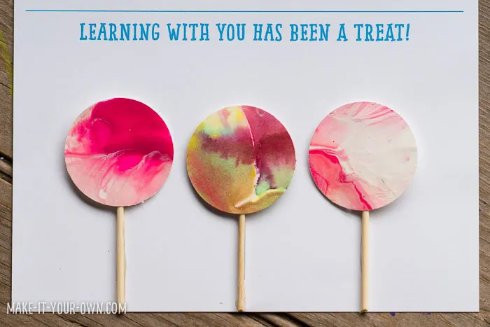 Treat Thank You Card (perfect for teachers, instructors and leaders) from make-it-your-own.com (Crafts & Activities for Kids)