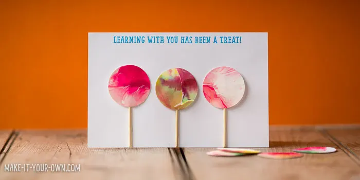 Treat Thank You Card (perfect for teachers, instructors and leaders) from make-it-your-own.com (Crafts & Activities for Kids)