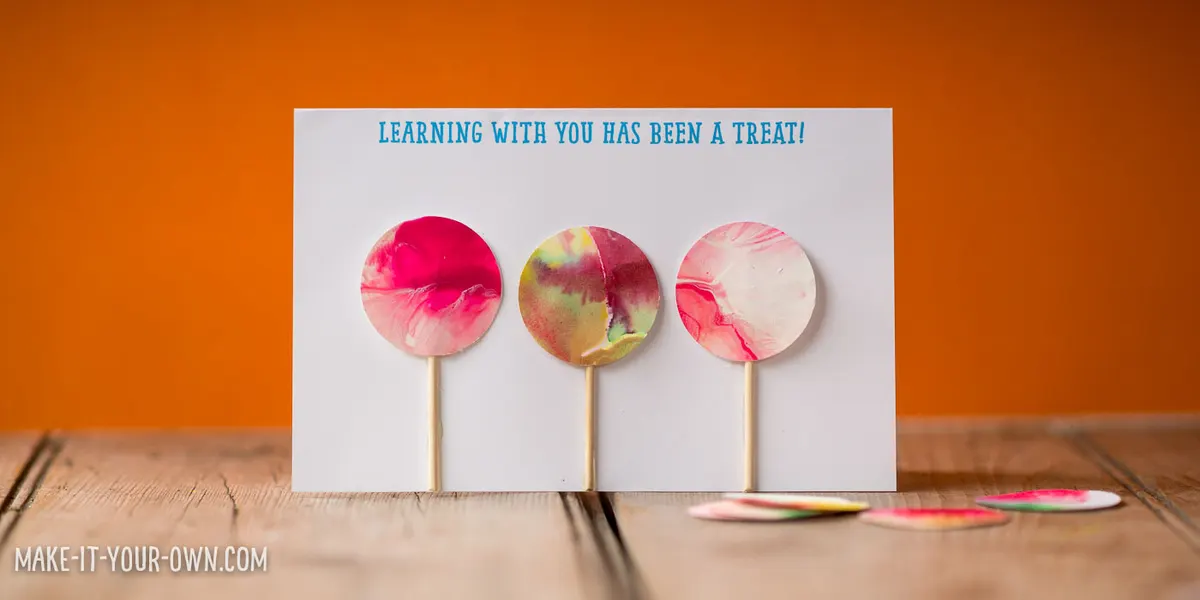 Treat Thank You Card (perfect for teachers, instructors and leaders) from make-it-your-own.com (Crafts & Activities for Kids)