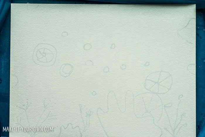 Underwater Notebooks with Correction Pen Resists with make-it-your-own.com (Crafts & activities for kids)
