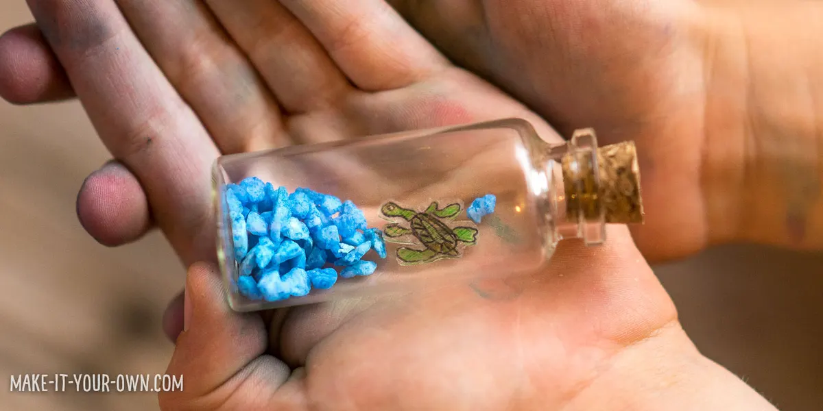 A Little Sea in a Bottle: Shrink Art with make-it-your-own.com (Crafts & Activities for Kids)