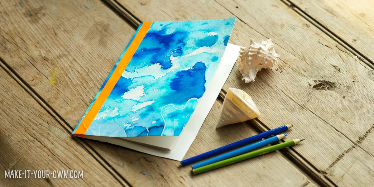 Underwater Notebooks with Correction Pen Resists with make-it-your-own.com (Crafts & activities for kids)