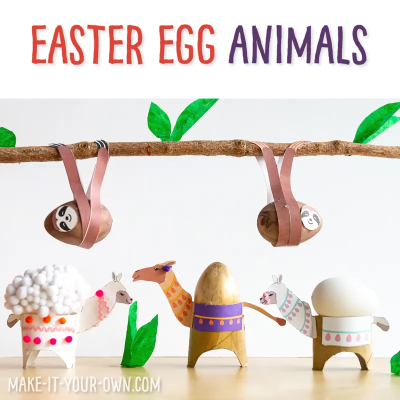 Dress up your eggs this year into these cute animals your friends and family will be sure to love! Make a llama, camel or sloth Easter egg (or all 3) with our free templates! We'd love to see your photos if you try out this craft!