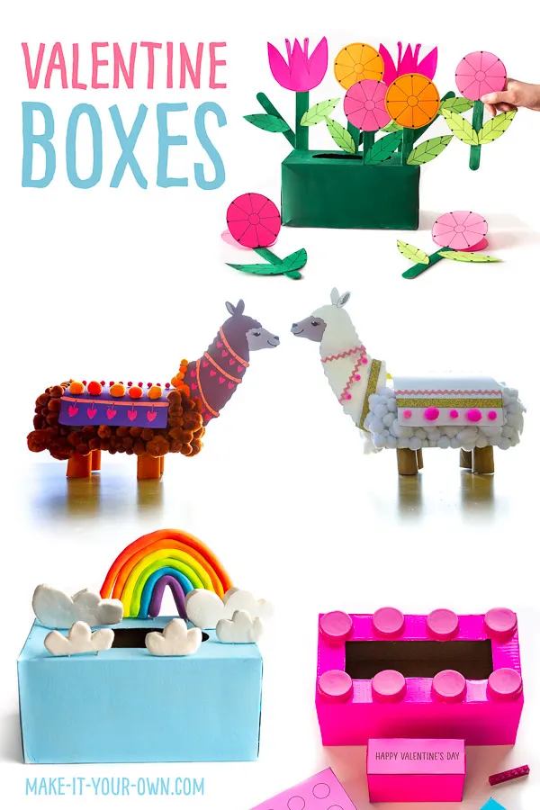 Valentine Box Ideas for Kids: We show you how to take recyclables and make these Valentine Day Boxes for kids to use at school for their Valentine's Day cards!